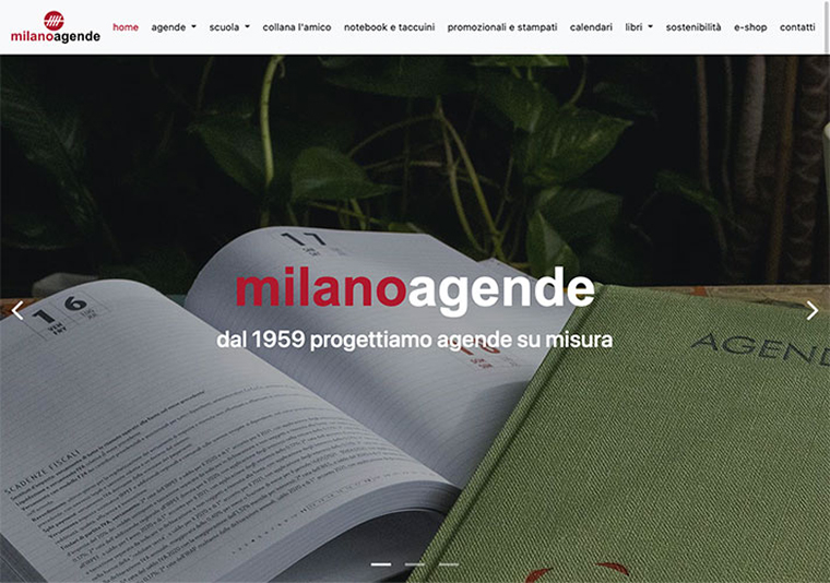 Sito internet e-commerce per milanoagende